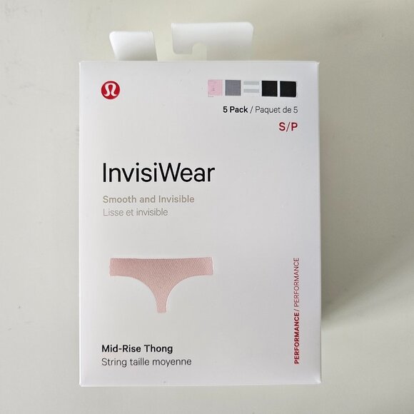 NWT LULULEMON Multi Color Smooth & Invisible InvisiWear MR Thong 5-Pack Small - Picture 1 of 6